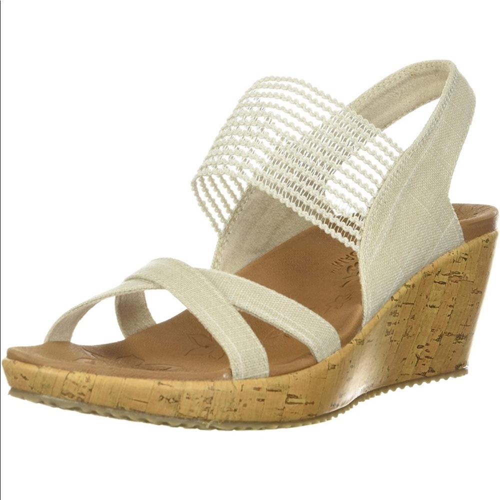 Skechers Women's Beverlee High Tea Wedge Sandal 7